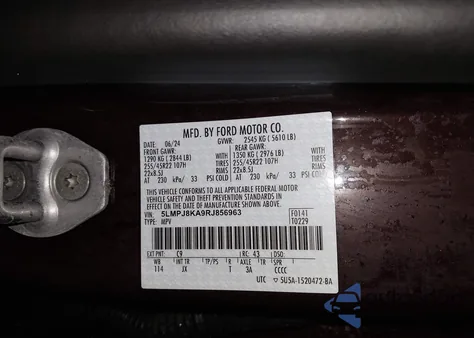 2024 Lincoln Nautilus Reserve z USA, uszkodzony, nr VIN 5LMPJ8KA9RJ856963